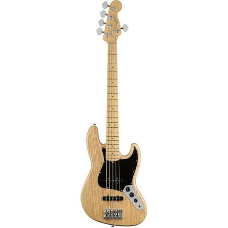Fender American Professional Jazz Bass V Electric Guitar, Maple, Natural