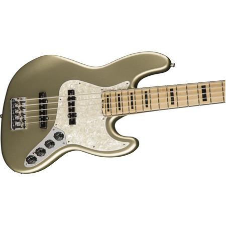 Fender American Elite Jazz Bass V 5-String Electric Guitar, Maple