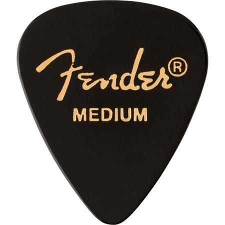 Fender 351 Shape Premium Celluloid Picks for Guitars, Medium, 12-Pack, Black