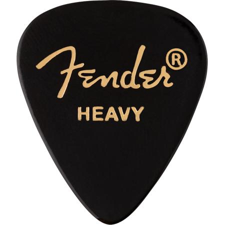 Fender 351 Shape Premium Celluloid Picks for Guitars, Heavy, 12-Pack, Black