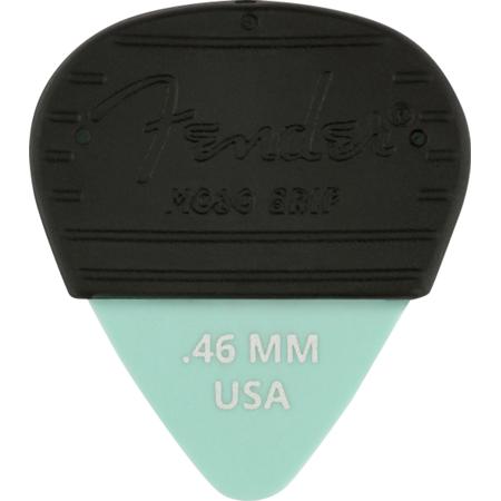Fender 351 Shape .46mm Mojo Grip Dura-Tone Delrin Guitar Picks, Blue, 3-Pack