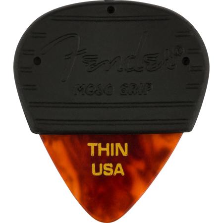 Fender 351 Shape Mojo Grip Celluloid Guitar Picks, Thin, Tortoiseshell, 3-Pack