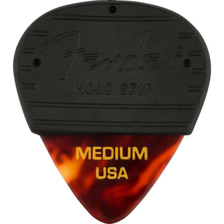 Fender 351 Shape Mojo Grip Celluloid Guitar Picks, Medium, Tortoiseshell, 3-Pack