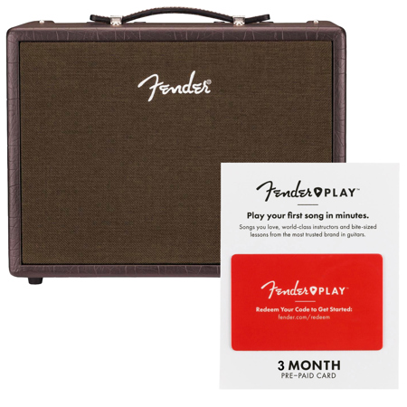 Fender Acoustic Junior Amplifier, Dark Brown, 120V with 3 Month Prepaid Card