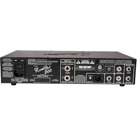 Fender Rumble 200 Head,V3, 120V, Metallic Black
