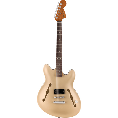 Fender Tom DeLonge Signature Starcaster Electric Guitar, Satin Shoreline Gold