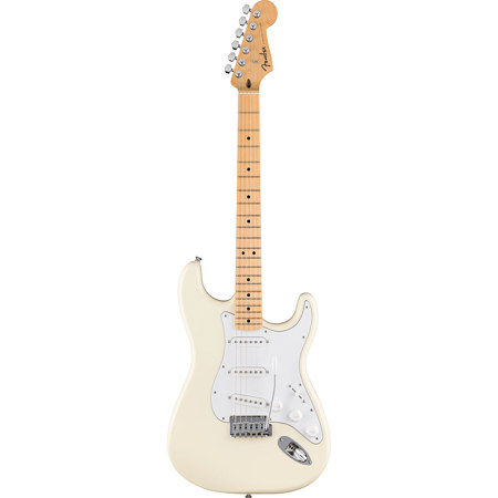 Fender Standard Series Stratocaster Electric Guitar, Olympic White