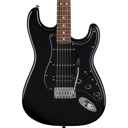 Fender Standard Series Stratocaster HSS Electric Guitar, Black