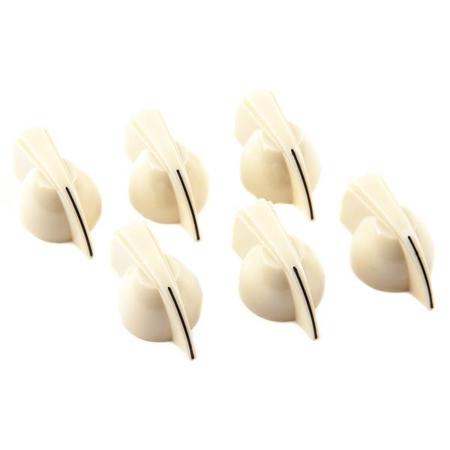 Fender Chicken Head Amplifier Control Knobs, Set of 6, Cream
