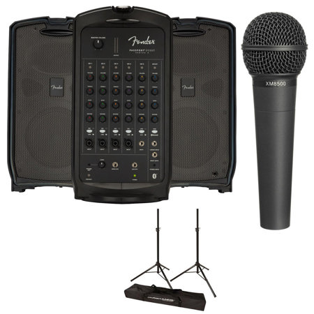 Fender Passport Event Series 2 375W 7-Channel PA System (Bluetooth) with Stands