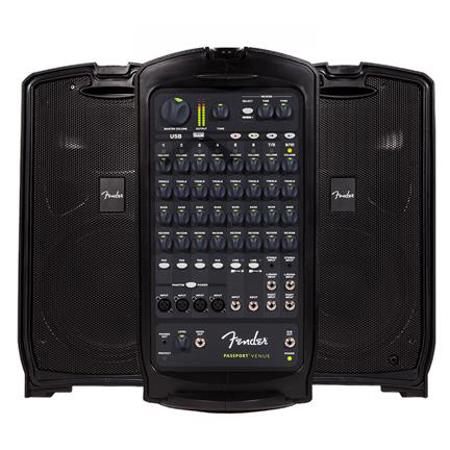 Fender Passport VENUE 120V US Self Contained Portable PA System, Black