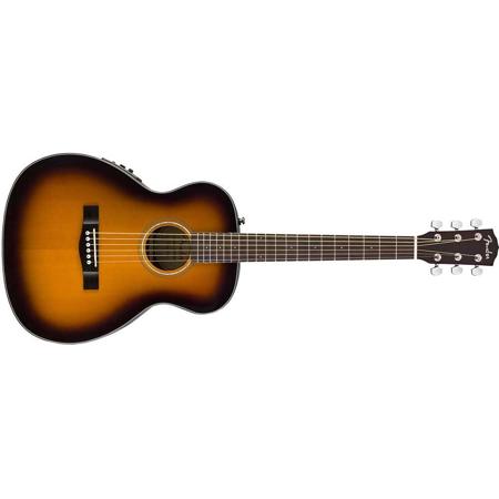 Fender CT-140SE Acoustic-Electric Guitar with Case-Travel Body Style-Sunburst