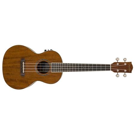 Fender Rincon Tenor Solid Ovangkol Ukulele with Gig Bag, Rosewood, Natural