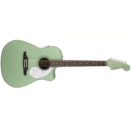 Fender Sonoran SCE Acoustic-Electric Guitar, Rosewood Fingerboard, Surf Green