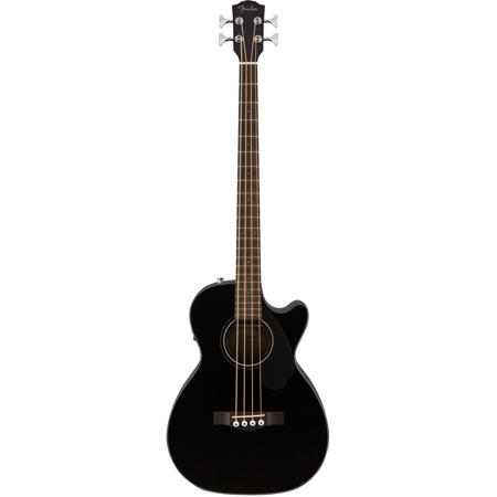 Fender CB-60SCE Concert Cutaway Acoustic Electric Bass Guitar, Rosewood Fingerboard, Black