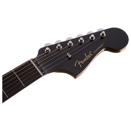 Fender Sonoran SCE Acoustic-Electric Dreadnought Guitar, Black, v2