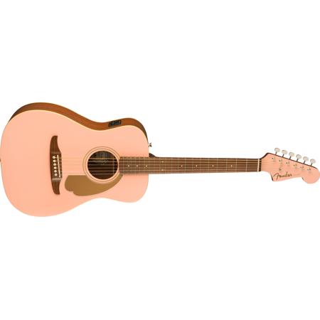 Fender FSR Malibu Player Acoustic Guitar, Shell Pink