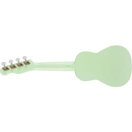Fender Venice Soprano Ukulele, 12 Fret, C Neck, Walnut Fingerboard, Surf Green
