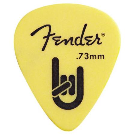 Fender 351 Shape Rock-On Touring Guitar Picks, 0.73mm Medium, 72 Pack, Yellow