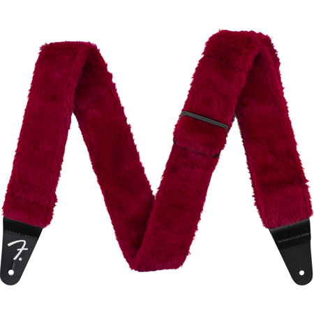 Fender 2" Poodle Plush Polyester Strap Red