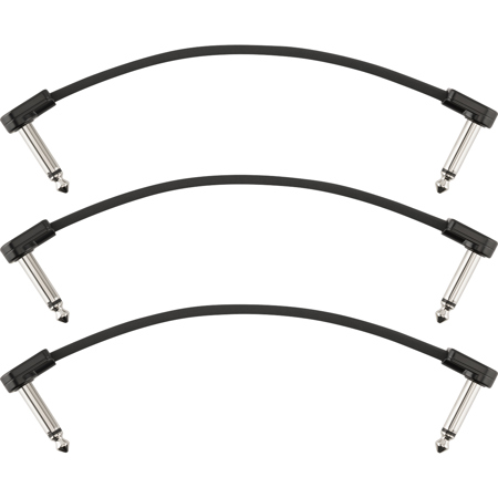 Fender Blockchain Right Angle Patch Cable, 3-Pack 6"