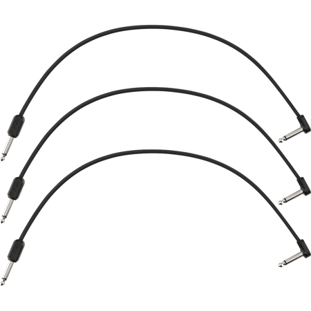 Fender Blockchain Straight to Right Angle Patch Cable, 3-Pack 16"