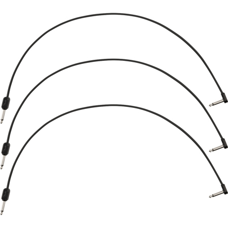 Fender Blockchain Straight to Right Angle Patch Cable, 3-Pack 24"