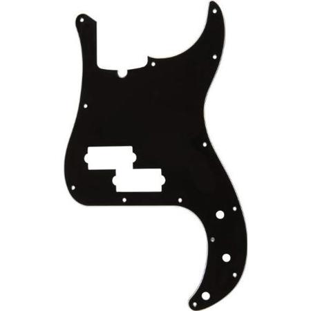 Fender Precision Bass Pickguard, 13 Hole, 3-Ply BWB with Truss Rod Notch, Black