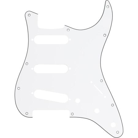 Fender Pickguard for American Standard Stratocaster Guitar, 3-Ply, White