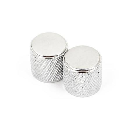 Fender Telecaster-Precision Bass Knurled Control Knobs, Set of 2, Chrome
