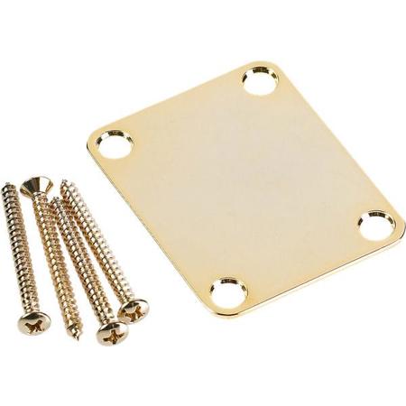 Fender Vintage-Style Neck Plate with 4-Bolt, No Logo, Gold