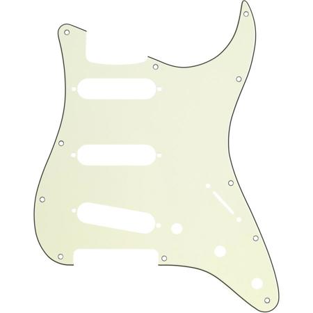 Fender 11-Hole Modern Style 4-Ply Mount Stratocaster S/S/S Pickguard, Mint Green