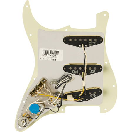 Fender Pre-Wired 3-Ply 11-Hole Pickguard for Eric Johnson Strat Guitar, Green