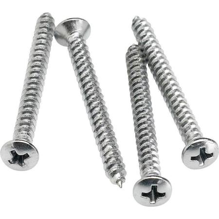 Fender Chrome Neck Mounting Screws, Pack of 4