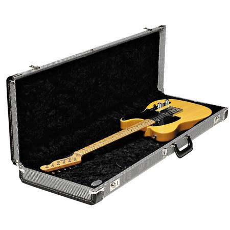 Fender Deluxe Strat/Tele MultiFit Black Tweed Hardshell Case with Black Interior