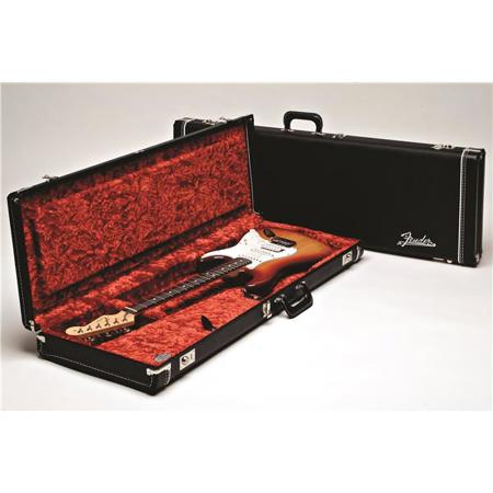 Fender Deluxe Strat/Tele Multi Fit Black Hardshell Case with Orange Interior