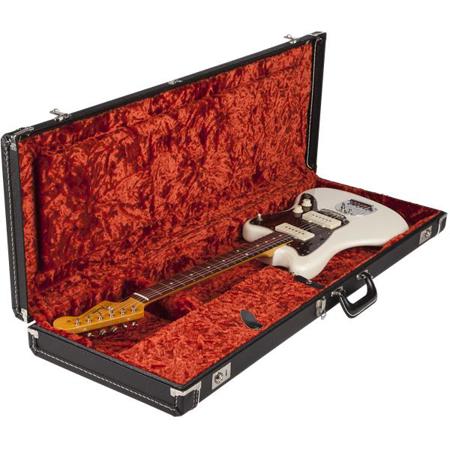 Fender Multi-Fit Case, Black with Orange Plush Interior