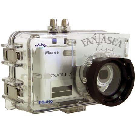 Fantasea FS-210 Underwater Camera Housing for Nikon CoolPix S-210 with DEPP Flood Insurance, with Nano Single Pro Set
