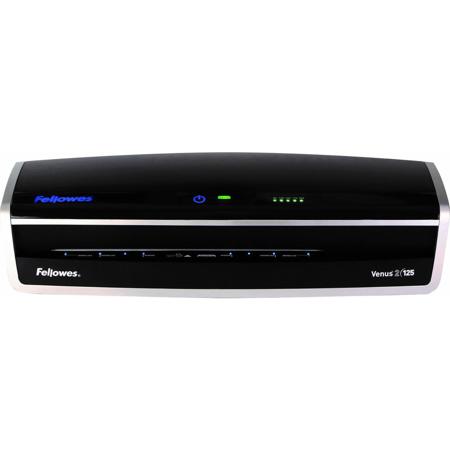 Fellowes Venus2 125 Large Office Laminator with Pouch Starter Kit, Black/Silver