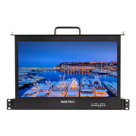 Feelworld SC173-HSD-56 17.3" FHD Pull-Out 1RU Monitor, Supports 4K HDMI & 3G-SDI