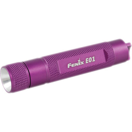 Fenix E01 10 Lumens LED Flashlight, Purple