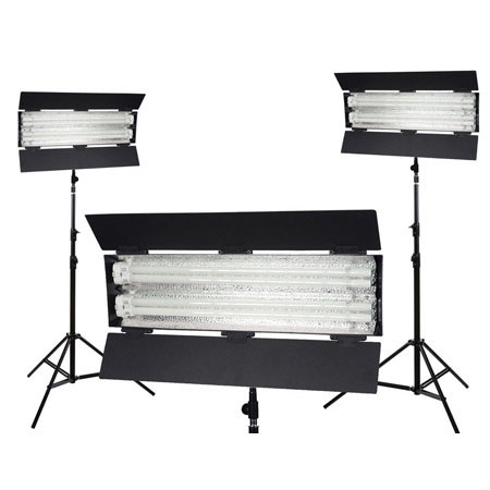FloLight FL110AW 5400K Daylight 3-Point Fluorescent Lighting Kit, Wrlss Dimming