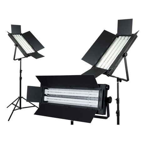 FloLight KIT-FL-220AWT3 3000K Tungsten 3-Point Fluorescent Lighting Kit