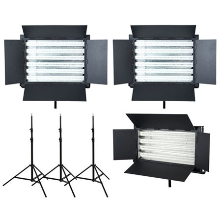 FloLight KIT-FL-330AWD3GR 5400K Daylight 5-Point Fluorescent Lighting Kit