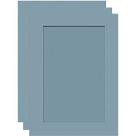 Collector's Gallery Tinted Embossed Colonial Blue Photo Greeting Cards for Your 3.5" x 5" or 4" x 6" Picture, Pack of Three Cards.