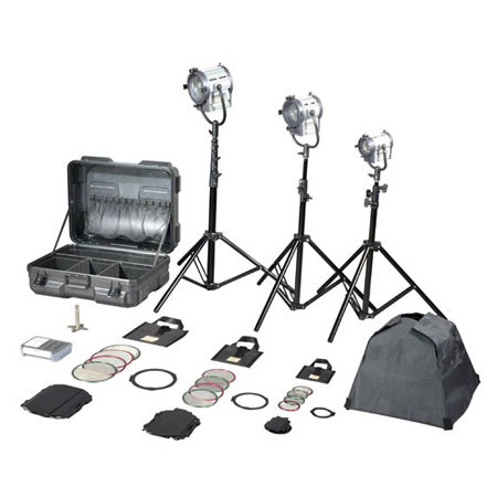 Film Gear Junior Tungsten Fresnel S3 Kit, One 650Watt/300Watt/150Watt Fresnel