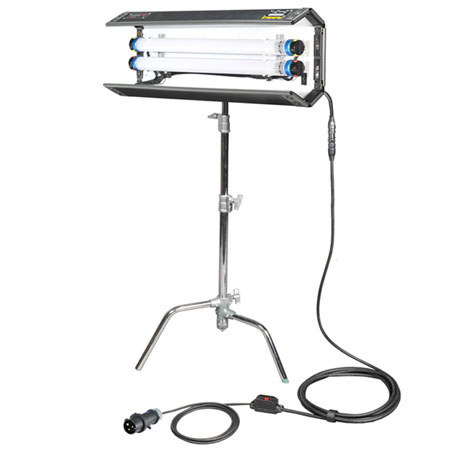 Film Gear LED Flo-Box 2 Bank 4 ft., Lighting Fixture w/2 Bulbs, 5600K Daylight