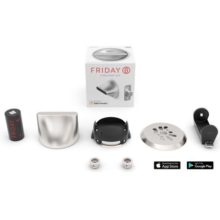 Friday Home Smart Lock Complete Kit, Satin Nickel Finish