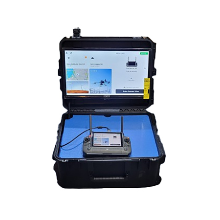 Firehouse Technology FPV Tactical Command Wheeled Hard Case with Foam Insert and 24" 320 NIT HD Display for DJI Mavic/Mini Drones