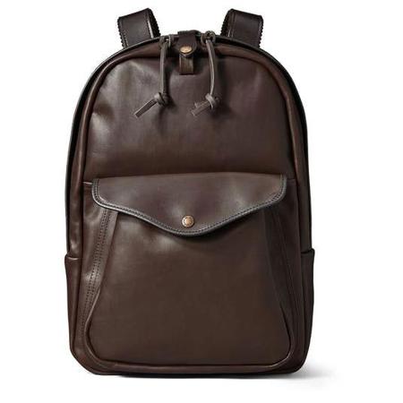 Filson Weatherproof Leather Journeyman Backpack, One Size, Sierra Brown